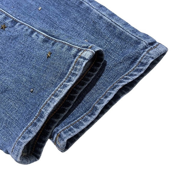 GAP Jeans AUTHENTIC 1969 Stud Best Girlfriend Y2K Star Ankle Dark Indigo Blue 30 - Picture 11 of 17